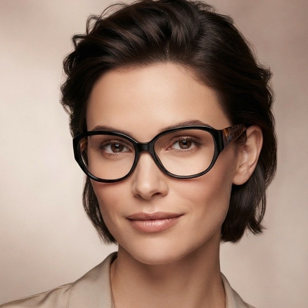 Dior Black and Tortoiseshell Women's Glasses - Picture 2 of 8